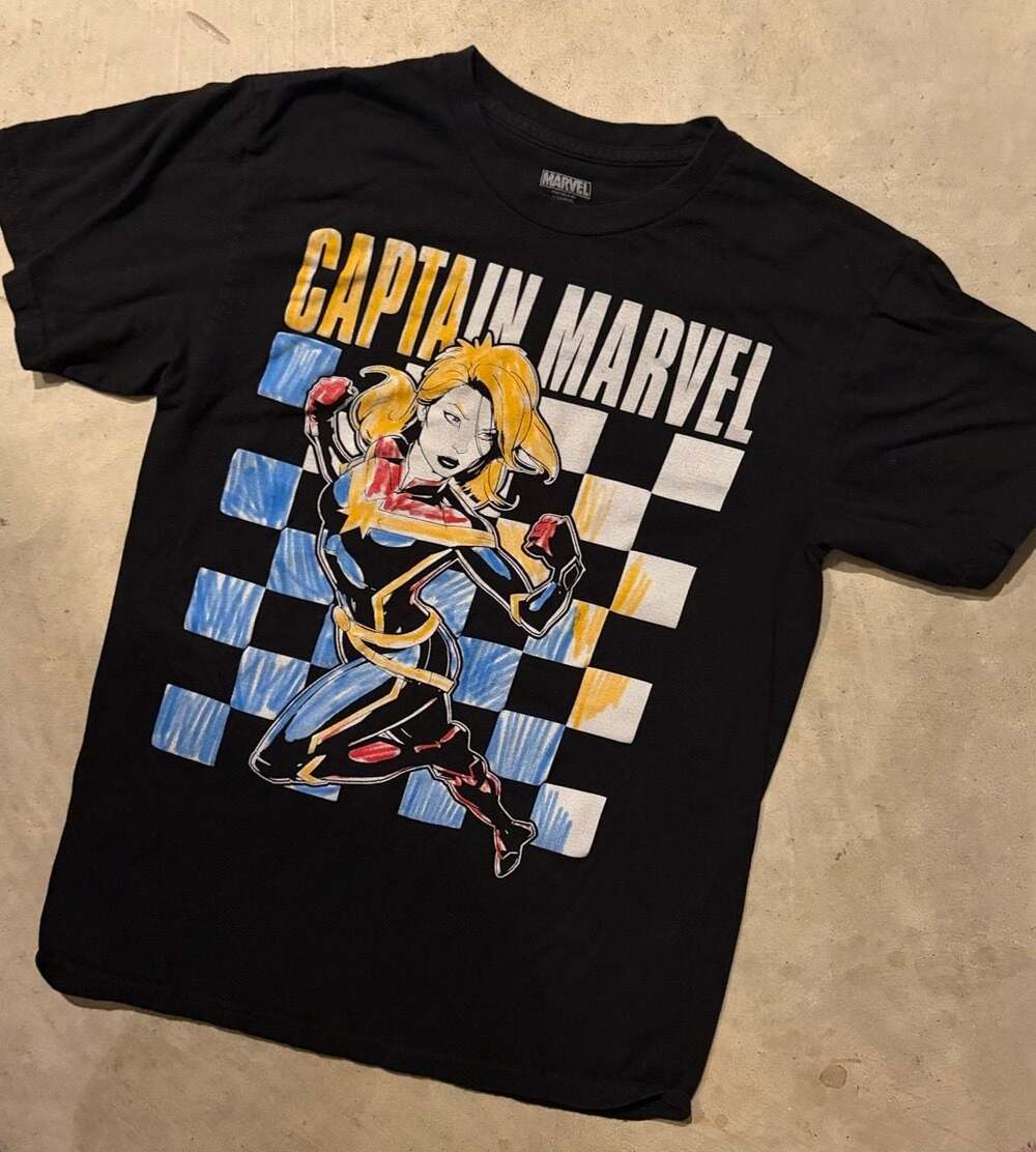 Marvel Captain Marvel Sketch Graphic T-Shirt